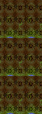 Çiçek desenli çizim. Raster illüstrasyonu. Kahverengi renkli Asyalı tekstil.