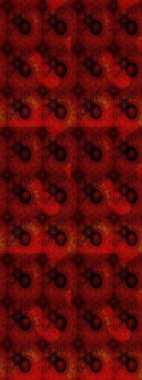 Sevgililer günü ve tebrik kartı konsepti için şık bir davetiye. Çiçek kompozisyonu, el boyası, hassas şablon. Kırmızı renkte manzaralı çiçek deseni. Üst görünüm, yumuşak biçim.