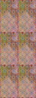 Tarafsız ve bej renklerde, çiçek siluetiyle bahar çiçekleriyle desen. Raster deseni.