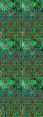 Küçük çiçekli basit bir çiçek çizimi. Raster illüstrasyonu. Yeşil renkte şirin çiçekler. Moda baskısı, albüm, ambalaj kağıdı, duvar kağıdı için zarif dekoratif süslemeler..