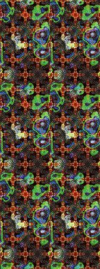 Raster illüstrasyonu. Chichi 'nin kumaş kalıbını çiz. Düz Çiçek Elementleri Tasarımı. Renkli Bahar Teması eskiz kalıbı. Çiçek deseni.