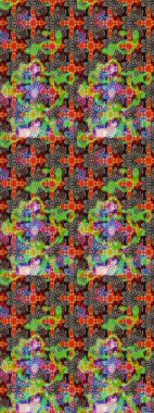 Raster düz çiçek çizim deseni. Hediye ambalaj kağıdı, tebrik kartları, posterler ve pankart tasarımı. Çiçekler bej ve yeşil renklerde.