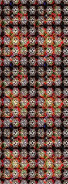 Çiçekli karalama şeklinde Raster çiçek deseni. Nazik, sevimli çiçek arkaplanı. Siyah renkte çiçekler.