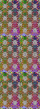 Renkli, pürüzsüz desen. Çiçek duvar kâğıdı. Çiçek arkaplan. Raster illüstrasyonu. Kahverengi ve gri renkli şirin tekstil.