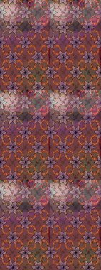 Nazik, sevimli çiçek arkaplanı. Çiçekli karalama şeklinde Raster çiçek deseni. Kahverengi renkte çiçekler.