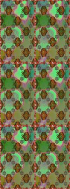 Yeşil renkte çiçeklerle süslenmiş kusursuz çiçek deseni. Suluboya tarzında yeşil renkte çiçekler.