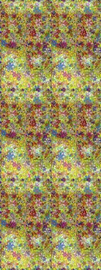 Çiçek sarısı ve nötr dikişsiz desen. Klasik taslak çizimi. Raster çiçek izi..