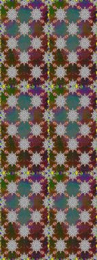 Raster illüstrasyonunda kusursuz çiçek deseni. Kahverengi ve gri renkte çiçekler.