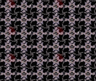 Nazik, yaz çiçekleri siyah renklerde. Raster illüstrasyonu. Küçük çiçekteki sevimli çiçek deseni. Raster deseni.