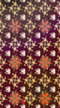 Renkli Bahar Teması eskiz kalıbı. Güzel kumaş deseni. Raster illüstrasyonundaki çiçek desenli çizim. Düz Çiçek Elementleri Tasarımı.