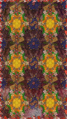 Yumuşak pamuk tasarımı. Klasik çiçek desenli. Paketleme, tekstil, duvar kâğıdı için çiçek eskizi. Raster 'ın taze dokusu. Yumuşak kiremit.