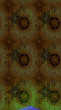 Raster illüstrasyonu. Kahverengi renkli çiçekler. Küçük çiçekte sevimli çiçek deseni var..