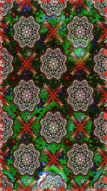 Gri renkli parlak çiçekli halı ile kusursuz desen..