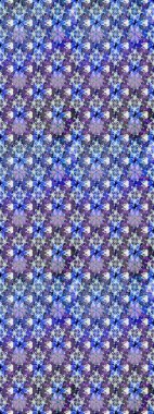 Patlayan çiçekler soyut olarak yerleştirilmiş. Raster deseni. Raster illüstrasyonu. Yumuşak, bahar çiçekleri mavi renklerde.