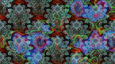 Raster. Mavi renkte güzel çiçekler, suluboya desenli eskiz deseni, duvar kağıdı, kart veya kumaş için fayanslı..