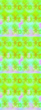 Yeşil renkli çiçekler. Kumaş desenli papatya çiçekleri ayrıntıları.