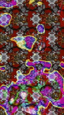 Renklerle. Raster illüstrasyonu. Anti-stres için Raster soyut şablon sayfası.