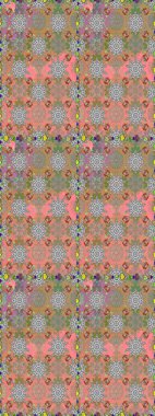 Raster illüstrasyonunda kusursuz çiçek deseni. Gri ve nötr renkte çiçekler.