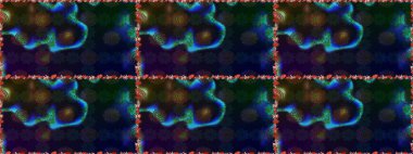 Raster illüstrasyonu. Gri ve mavi renklerde. Gri ve mavi renkte gri ve mavi papatyalar..