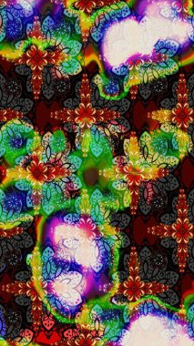 Tekstil, kumaş, kapaklar, duvar kağıtları, baskı, naylon, koleksiyon defteri, örgü, dekupaj için güzel bir eskiz. Küçük yeşil ve siyah çiçeklerle oldukça kaliteli besin torbası deseni.