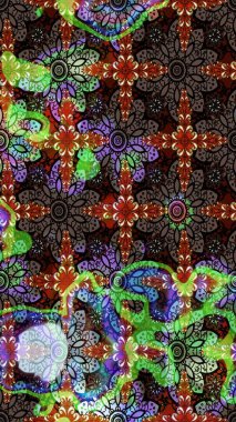 Kahverengi ve siyah renkli yapraklı yabani çiçekler. Eskiz arkaplan modeli. Suluboya, elle çizilmiş. Raster illüstrasyonu.