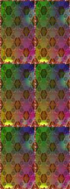 Raster illüstrasyonu. Kahverengi ve yeşil renklerde bahar çiçekleri. Yaprak ve çiçeklerin suluboya resmi, kahverengi ve yeşil renklerde pürüzsüz desen.