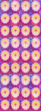 Renkli Bahar Teması eskiz kalıbı. Düz Çiçek Elementleri Tasarımı. Parlak arkaplan eskiz desenli çiçekli fantezi tasarımı.