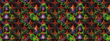 Siyah ve gri renkli çiçekler. Raster illüstrasyonunda çiçek deseni çizimi.