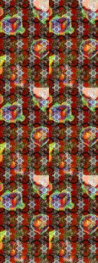 Poster ya da kapak için arka plan. Tekstil için figür. Davetiye ve kartpostal tasarımı için dekoratif çiçek unsurları. Yapraklı çizim şekli. Sevimli zarif çiçekler Raster illüstrasyonu.