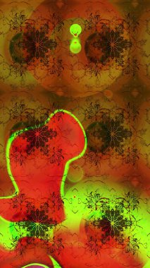 Raster suluboya çiçek deseni, narin çiçekler, kahverengi çiçekler, tebrik kartı şablonu. Raster Güzel kumaş deseni.