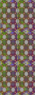 Küçük çiçekteki sevimli çiçek deseni. Raster illüstrasyonu. Gri ve kahverengi renkli yaz çiçekleri. Raster deseni.