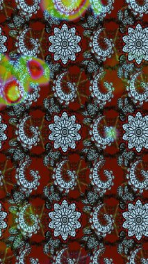 Küçük çiçekteki sevimli çiçek deseni. Kibar, yaz çiçekleri kırmızı ve kahverengi renklerde. Raster illüstrasyonu. Raster deseni.