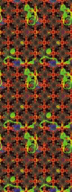 Elle çizilmiş çiçek desenli Raster çizimi. Çocuksu tasarım. Tekstil, kumaş, ambalaj, hatıra defteri için hoş bir çiçek arkaplanı. Kahverengi ve siyah arkaplanda.