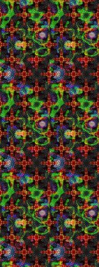 Çiçek desenli eskiz, yaz çiçekleri. Siyah ve yeşil renkli çiçekler. Düz Çiçek Elementleri Tasarımı. Renkli Bahar Teması çizim şablonu.