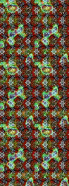 Raster illüstrasyonundaki çiçek desenli çizim. Süslü kumaş deseni. Düz Çiçek Elementleri Tasarımı. Renkli Bahar Teması çizim şablonu.