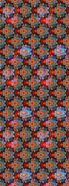 Çok renkli, zarif küçük çiçekler ve komik böcekler, raster desen, illüstrasyon.