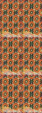 Çiçek süsü kumaş deseni, cam, çiçek desenli metal turuncu renkli ve altın elementli. Klasik raster altın pürüzsüz desen.