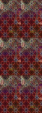 Küçük çiçekteki sevimli çiçek deseni. Kahverengi renkte çiçekler.