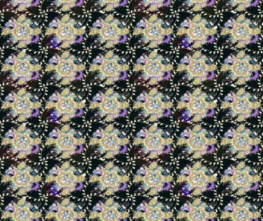 Çiçek. Taslak dekoratif arka plan, çiçek mandala. Gri renklerde. Raster illüstrasyonu.