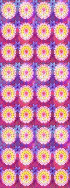 Renkli Bahar Teması eskiz kalıbı. Düz Çiçek Elementleri Tasarımı. Parlak arkaplan eskiz desenli çiçekli fantezi tasarımı.