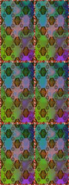 Elle çizilmiş çiçek deseni (fayans). Şirin çiçekli, desensiz, yeşil ve kahverengi renkli. Tekstil için suluboya desensiz.