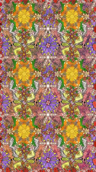 Tekrar eden çiçek arkaplanı, zarif kahverengi çiçek duvar kağıdı. Kahverengi renklerde çiçek desenleri, el yapımı papatyalar, papatyalar..