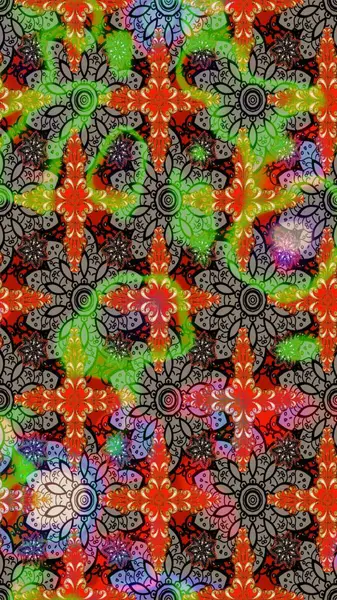 Çizim çiçek deseni duvar kağıdı, web sitesi arka planı, ambalaj kağıdı, davetiye, broşür, afiş veya web sitesi için kullanılabilir. El çizimi Raster çizimi. Parlak elementlerin.