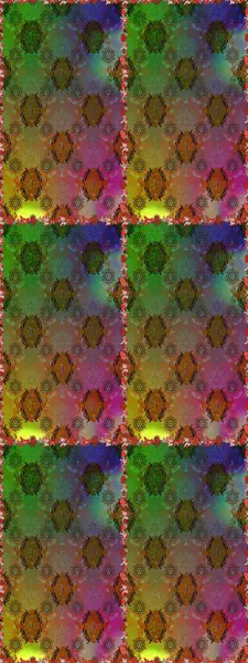 Raster illüstrasyonu. Kahverengi ve yeşil renklerde bahar çiçekleri. Yaprak ve çiçeklerin suluboya resmi, kahverengi ve yeşil renklerde pürüzsüz desen.