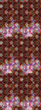 Küçük çiçekteki sevimli çiçek deseni. Raster deseni. Raster illüstrasyonu. Nazikçe, yaz çiçekleri kahverengi ve kırmızı renklerde.