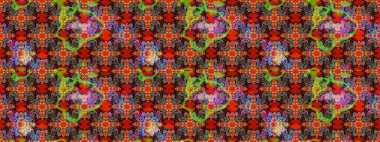 Vadinin kırmızı ve kahverengi renkli çiçekleri. Raster çiçek desenleri çiziyor..