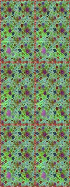 Raster illüstrasyonu. El yapımı çiçek ve bitki koleksiyonu. Raster illüstrasyonu. Şirin karalama çiçekleri olan kusursuz çiçek desenleri. Çizim biçimi yeşil ve nötr renklerde.