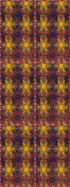 Kusursuz çiçek deseni. Kahverengi renkli Asya tekstili. Raster illüstrasyonu.