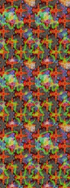 Raster illüstrasyonu. Egzotik çiçekler, yeşil ve kahverengi renkler üzerine botanik, parlak klasik doğa. Klasik tropikal doğal elementlerin suluboya seti.