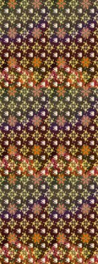 Çiçek ve yapraklı çiçek deseni. Küçük çiçekli şirin bir desen. Raster illüstrasyonu.